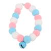 Pet Collar Soft Lightweight Plush Balls Cute Dog Cat Collar with Bell for Party DailyBlue 29cm
