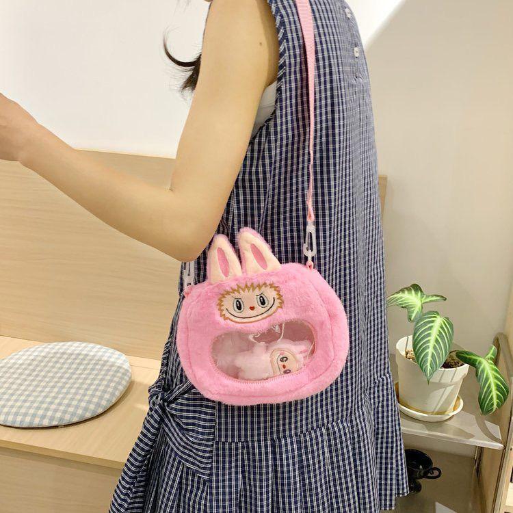 Labubu's New Cartoon Plush Crossbody Bag Is a Cute and Plush Birthday Gift
