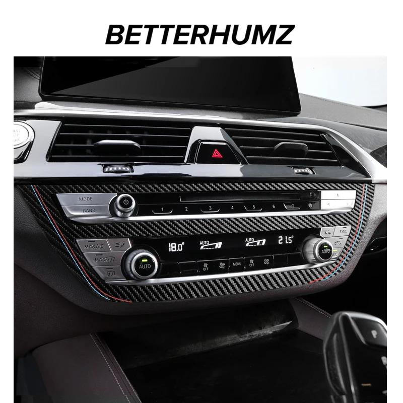 For BMW G30 G32 G38 Series 5 6 Made of Alcantara Center Console CD Panel Trim Frame Performance Sticker Car Interior Accessories