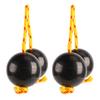 2Pcs African Rhythmic Ball Adjustable Black Comfortable African Shaker Rattle Ball for Entertaining