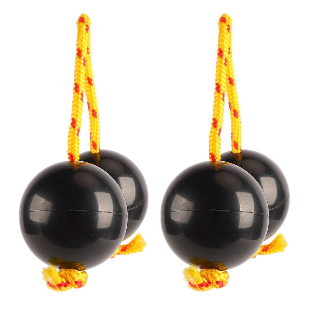2Pcs African Rhythmic Ball Adjustable Black Comfortable African Shaker Rattle Ball for Entertaining