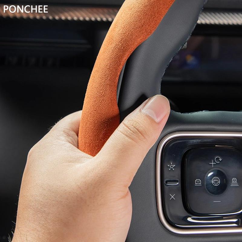 For Lynk&Co 900 2025-2026 Steering Wheel Cover All-season Anti-slip Automobile Modification Supplies Absorb Sweat Comfort