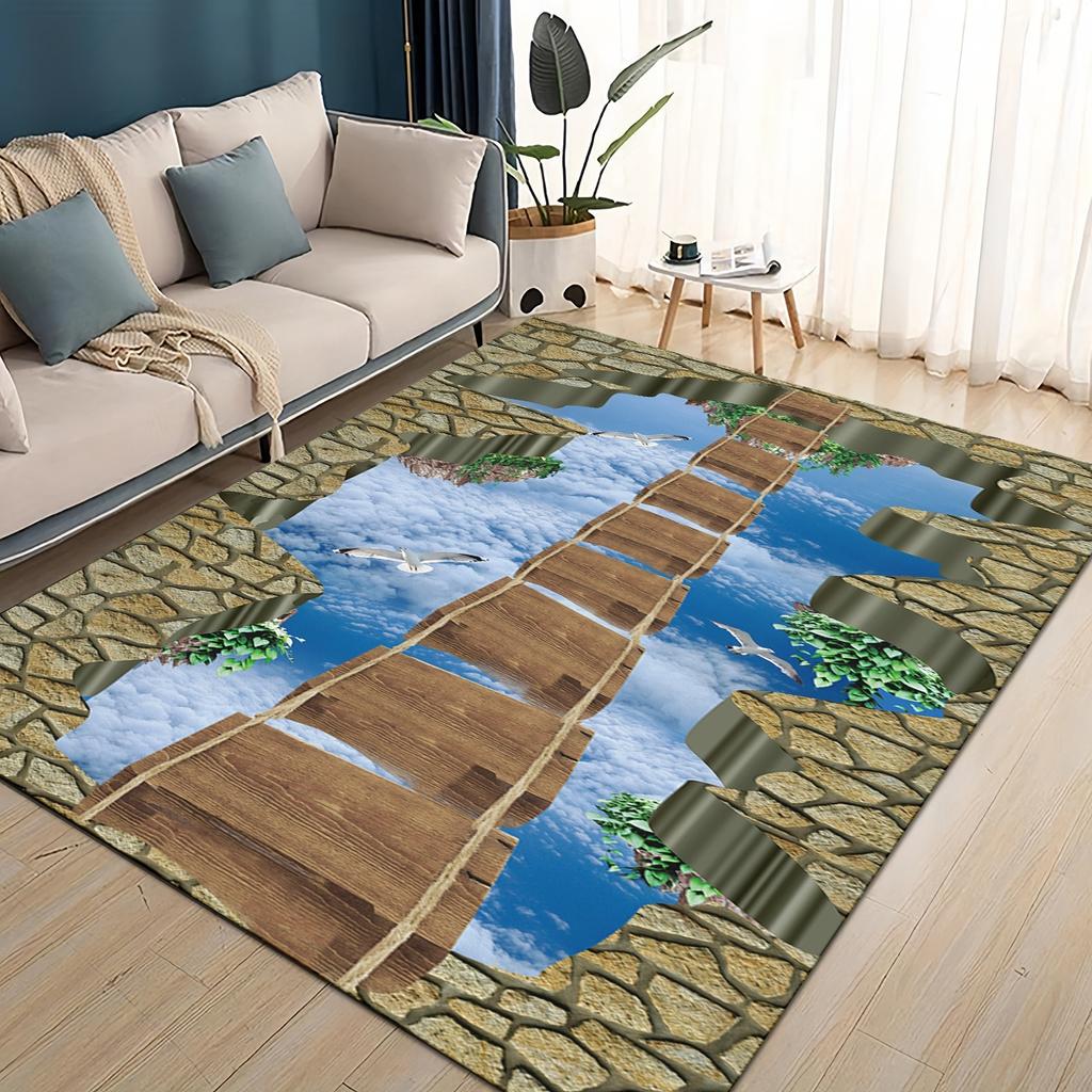 27 Style 3D Illusion Pattern Hallucination Underwater Dino Carpet Rug for Living Room Bedroom Home Sofa,kids Non-slip Floor Mat