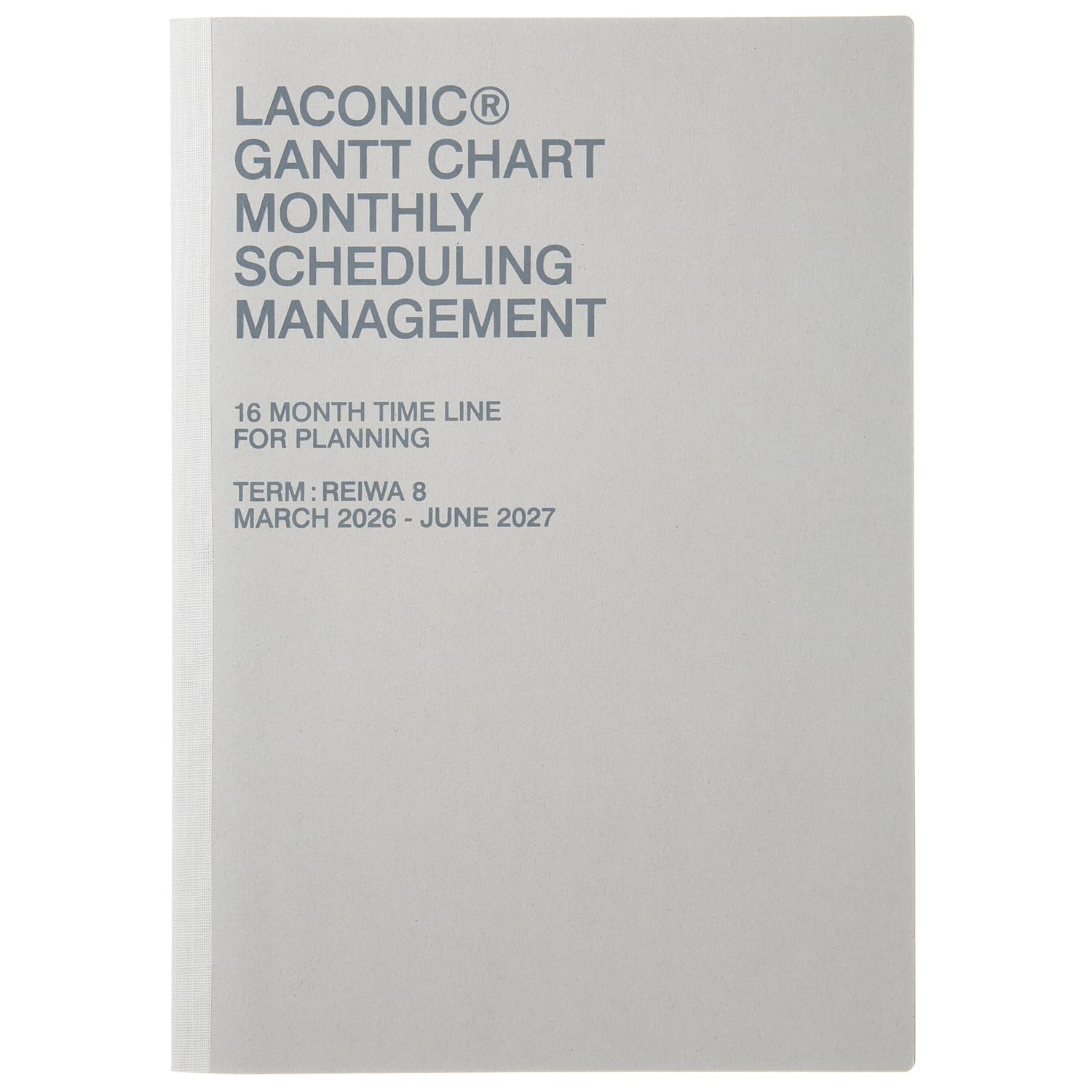 Laconic Planner 2026 March Start A4 Monthly Gantt Chart Land Certificate Paper LGAM06-190