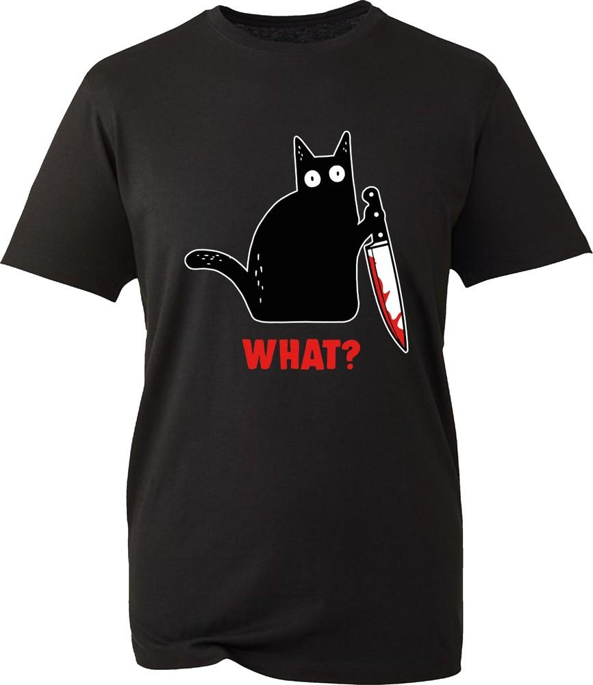 What Killer Cat Halloween T Shirt Scary Funny T Shirt Unisex T Shirt Tee Top