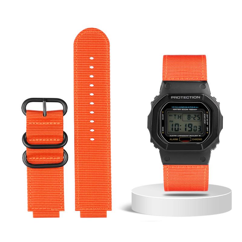 Klasyczny Adaptujący się dla G-SHOCK Casio GW6900 DW5600 GW-B5600 GM-5600 serii nylonowy pasek akcesoria sportowe outdoorowe płócienny pasek do zegarka