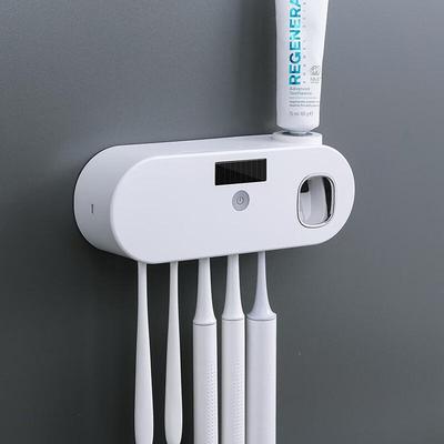 Wall-Mounted Automatic Toothpaste Dispenser & Toothbrush Holder Set