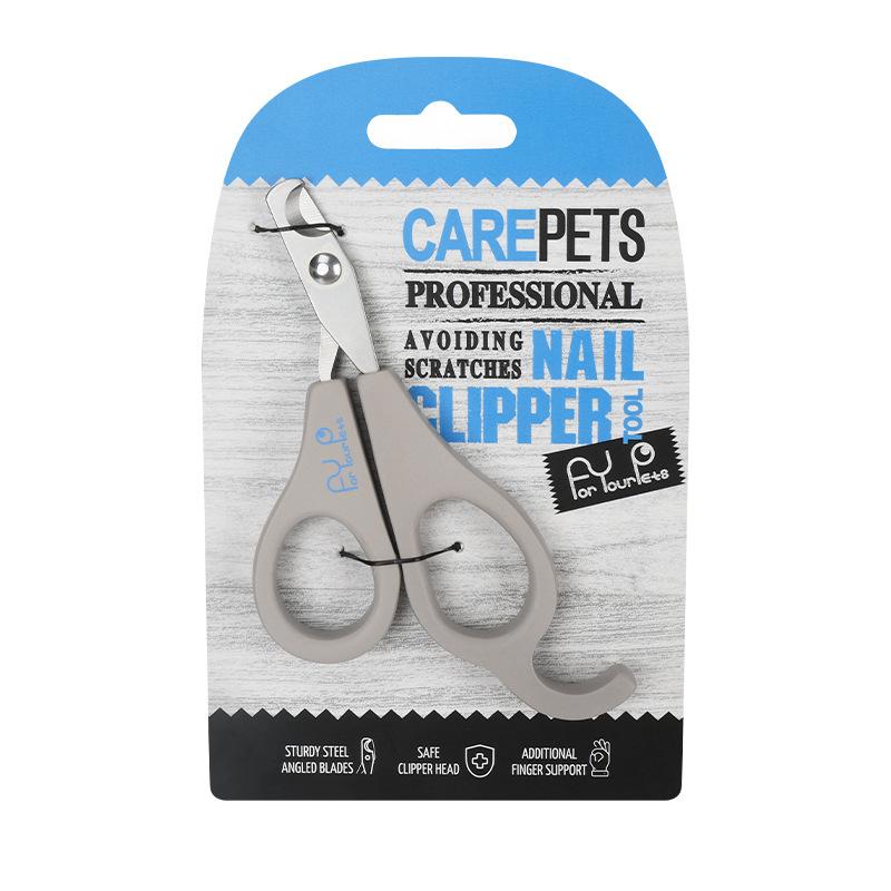 New solid wood pet nail scissors cat nail scissors stainless steel pet dog nail clippers nail scissors 92717.07 серый