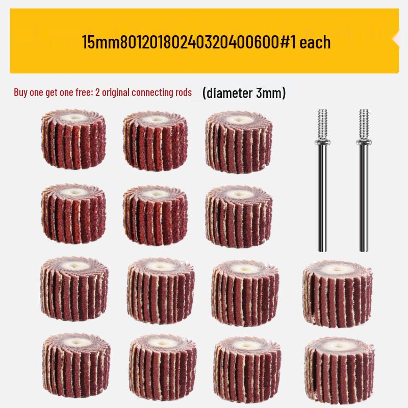 Flap Disc Grinding & Polishing Wheel with Shank - Rust & Paint Removal Tool for Wood & Metal