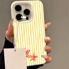 Summer Starfish Yellow Stripes Phone Case for iPhone 17 16 Plus 15 Pro 14 13 11 12 Pro Max 17 Air 16E Shockproof Soft TPU Cover