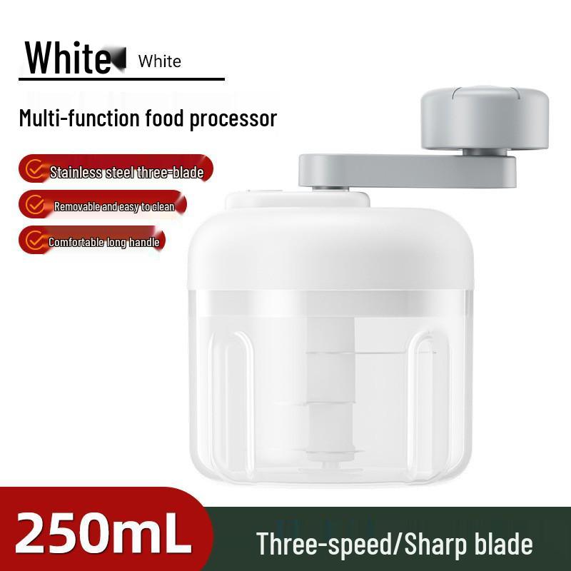 Three-Speed Hand-Cranked Garlic Mincer and Masher: Multi-Function Kitchen Chopper