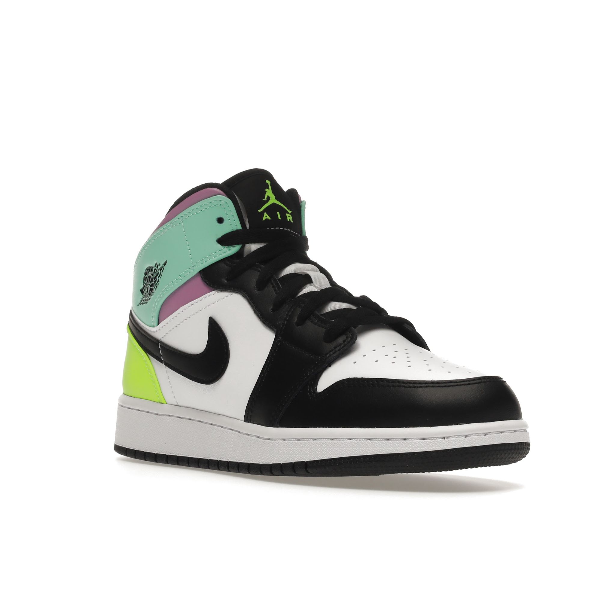 Кроссовки Air Jordan 1 Mid GS Pastel White Volt Green-Glow 554725-175 35.5 — фото 2