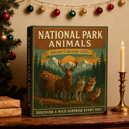 Ekorr Jul Adventskalender 2025 Nedtellingsboks med 24 dager Multifunksjonell dekorasjon for barn Familie Venner