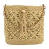 Monogram Classic Brand Logo Straw Shoulder Tote Bag Women Handbags Beige 169134-254