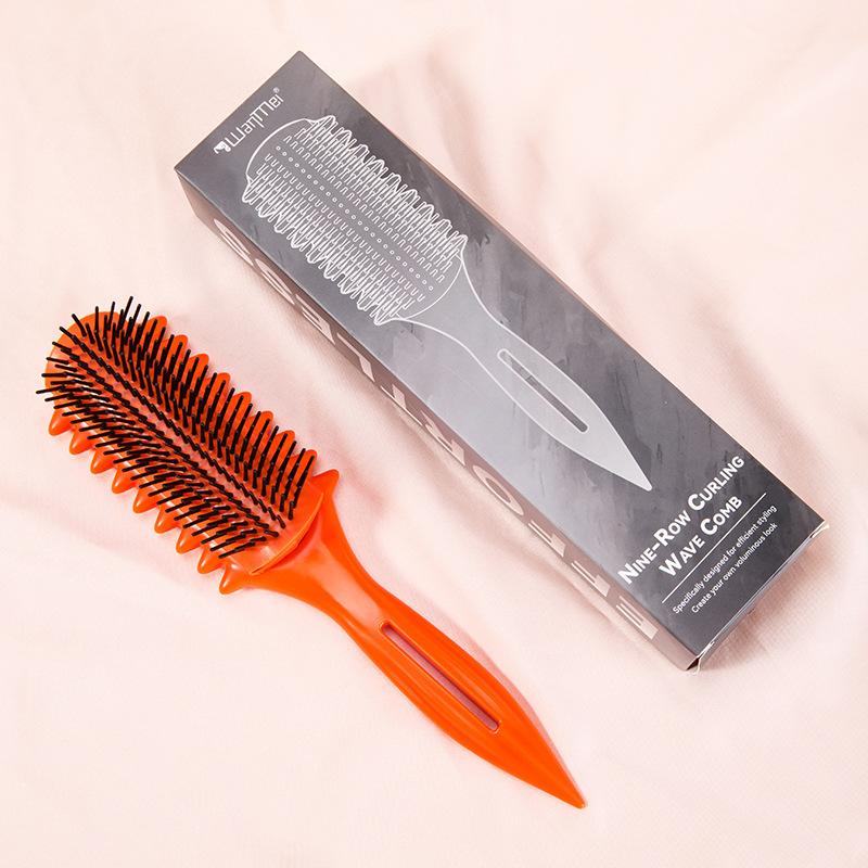 Hair Curl Styling Comb Removable Nine Row Hair Comb Tip Tail Hair Brush