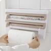Wall Mounted Kitchen Tissue Holder Sauce Bottle Holder 4-in-1 Plastic Packaging Cutting Rack Storage Rack