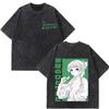 2026 Summer Hot Sale Anime The Apothecary Diaries Print Vintage Washed T-shirt Men Women Hip-hop Punk T-shirt Cotton Gothic Round T-shirt