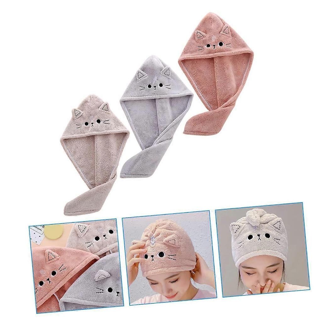 Hair Drying Towel Set Microfiber Fast Drying Coral Fleece Hair Wrap Turban for Women and Kids