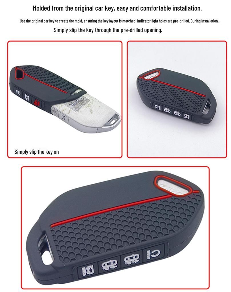 Waben-Silikonhülle für 23-26 Kia K5 Telluride 5-Tasten-Fernbedienung