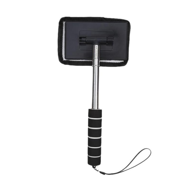 Telescopic Handheld Automotive Windshield Cleaner With Adjustable Length Stainless Plastic Wiper Tool For Universal Use