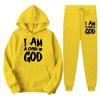 Direct supply, European and American trendy brand fleece sweater sweatpants set, new women's clothing, letter-printed hoodie women's suit