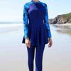 2026 New Sun-Protective Zipper Swimwear: Long Sleeve Two-Piece Swimsuit with Long Pants, Middle Eastern Conservative Style