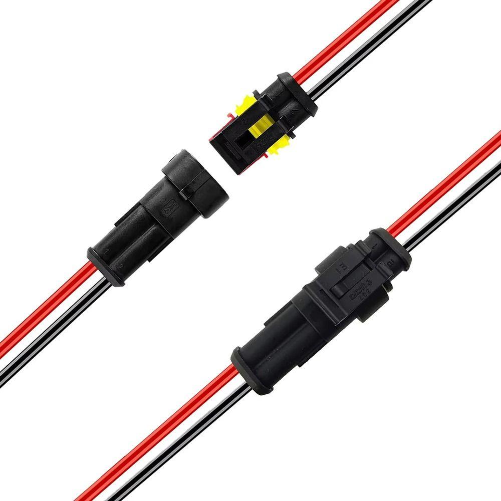 1/5Pairs Male Female Way 2 Pin Connector Harness Plug Socket Kit  for Car Truck Boat Wire Connection