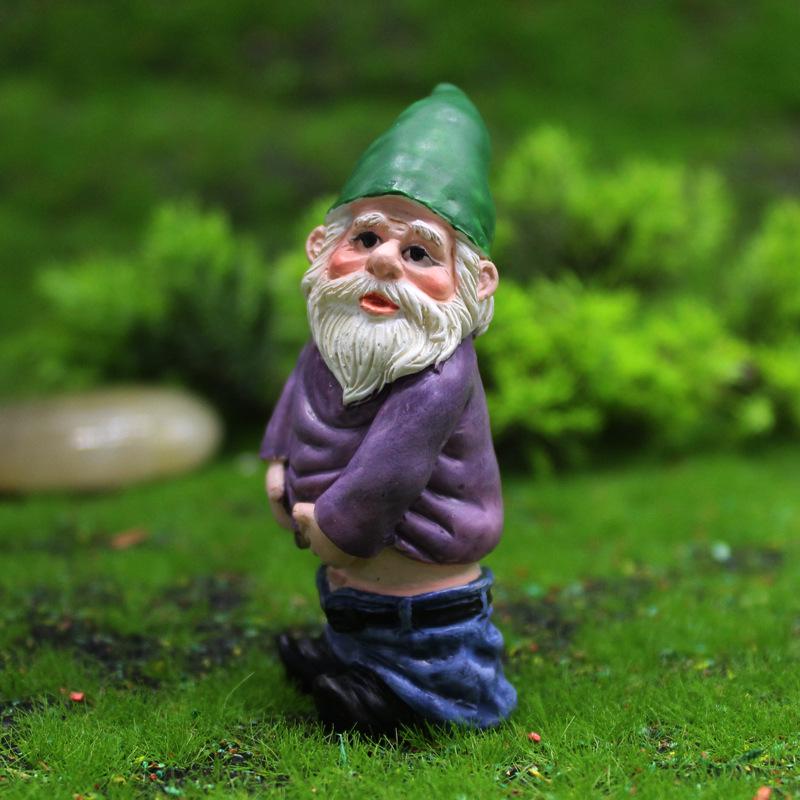 Christmas Elf Garden Ornament - Resin Drunken Gnome for Festive Decor