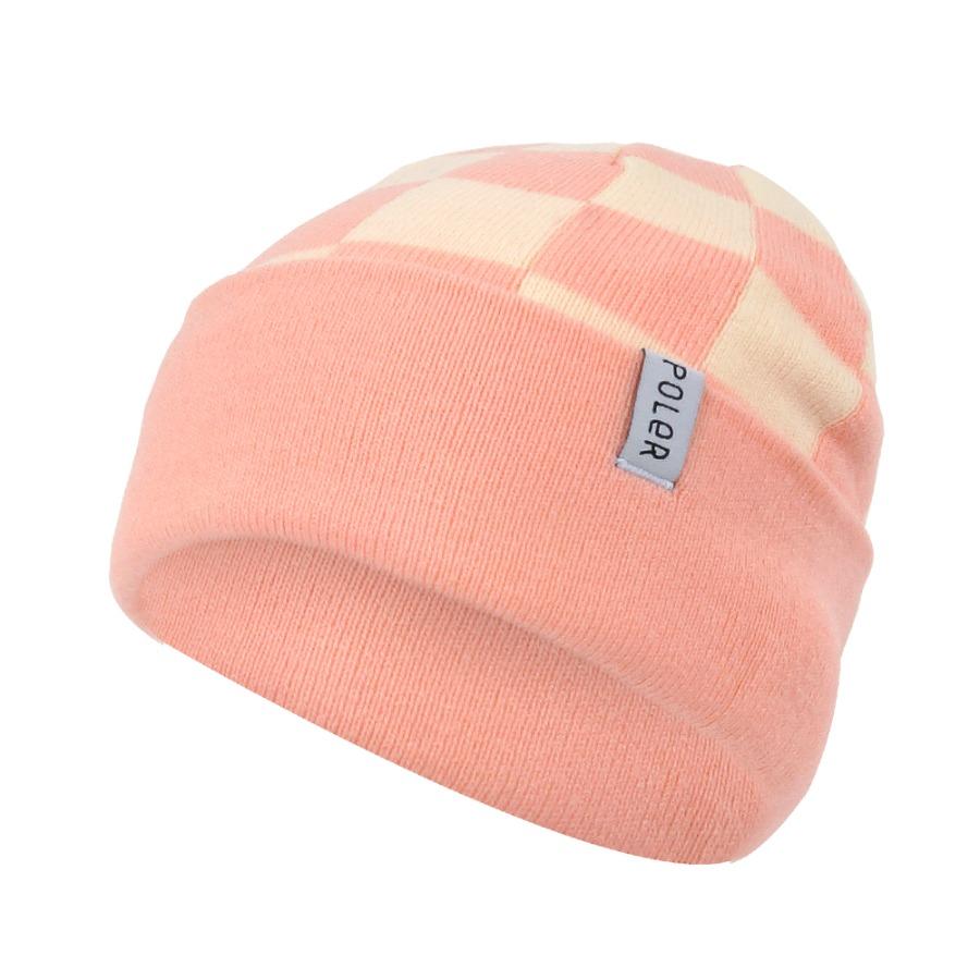 POLERSTUFF Checker Knit Beanie Checkmate Cheeky