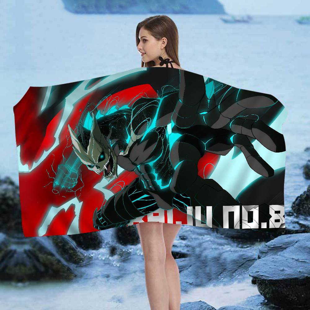 Manta de Microfibra K-Kaiju No.8 Toallas de Playa de Secado Rápido Impresión Oversize Manta Toalla de Piscina Súper Absorbente
