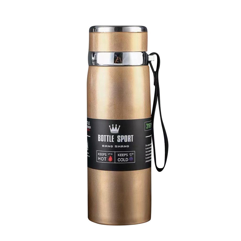 Stainless Steel Thermo Cup Portable Sling Travel Kettle Large Capacity Outdoor Sports Kettle