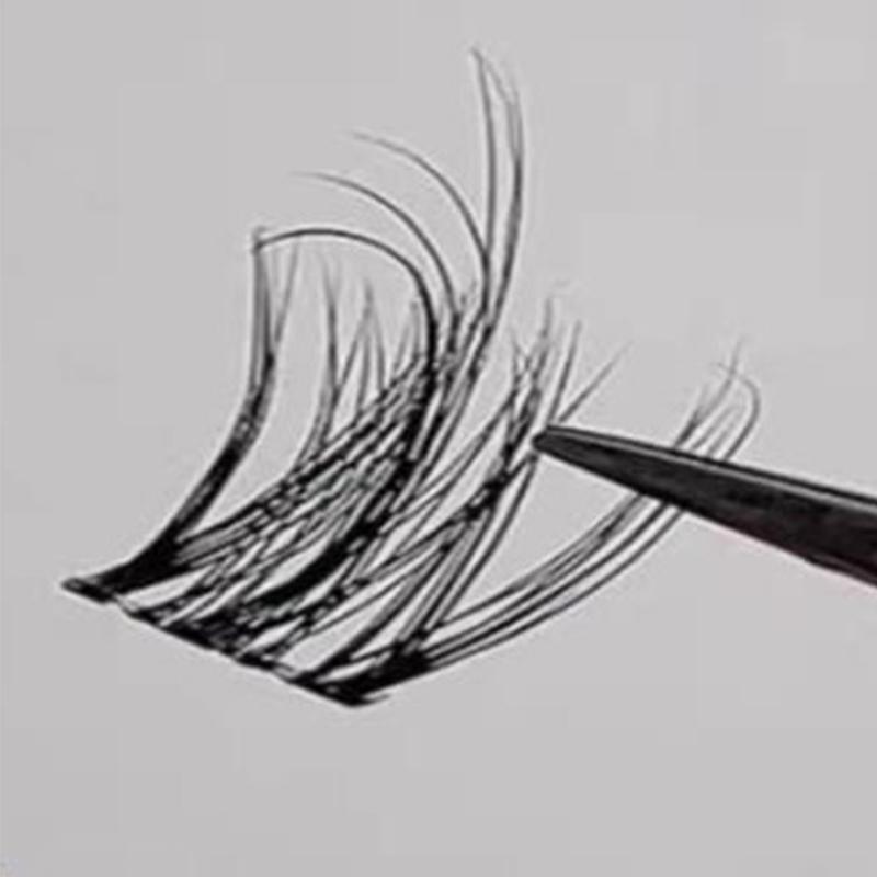 Natural Eye Manga False Eyelashes Cluster Fake Eyelashes Curling Up Long And Thick Lashes Volume Mixed Tray Natural Lashes