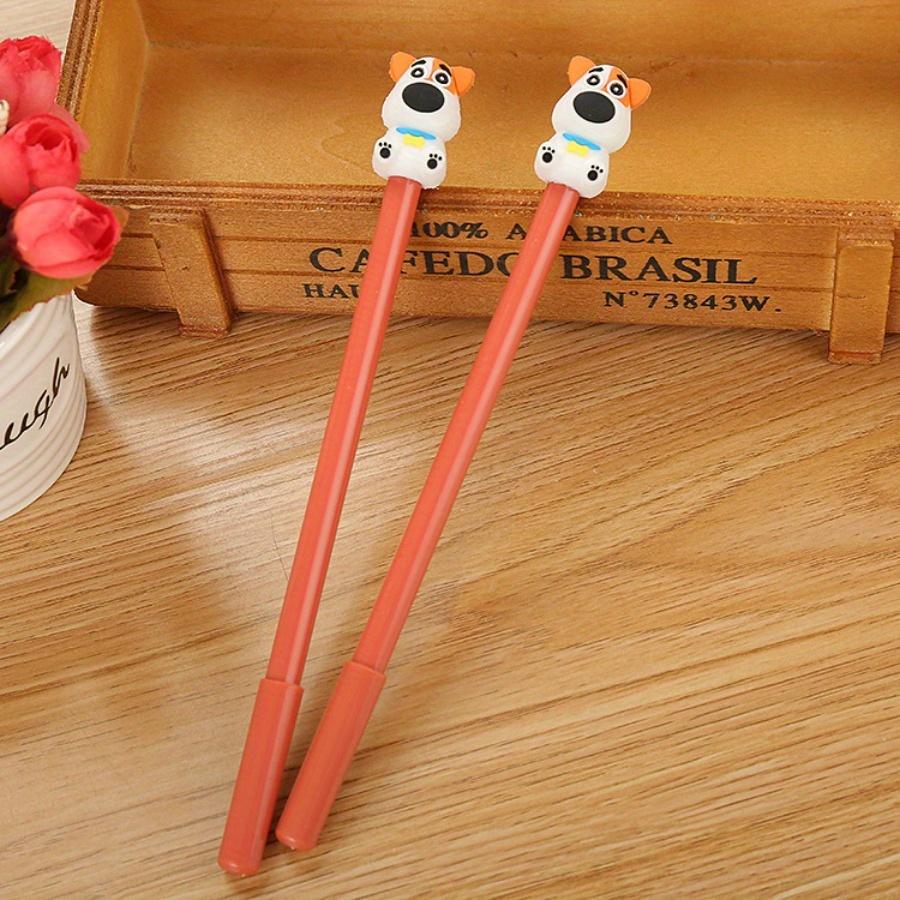 Back To School Season 10pcs 0.5mm Creative  Dull Dog Gel Pen Cute Cartoon Learning Stationery Office Supplies Water-based Signature Pen