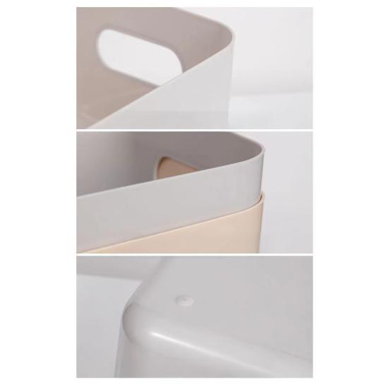 2 Stück Desktop-Aufbewahrungsboxen Stifteaufbewahrung mit Griffen Kosmetik-Snack-Aufbewahrungsbox Organizer für Küche Badezimmer Toilettenartikel