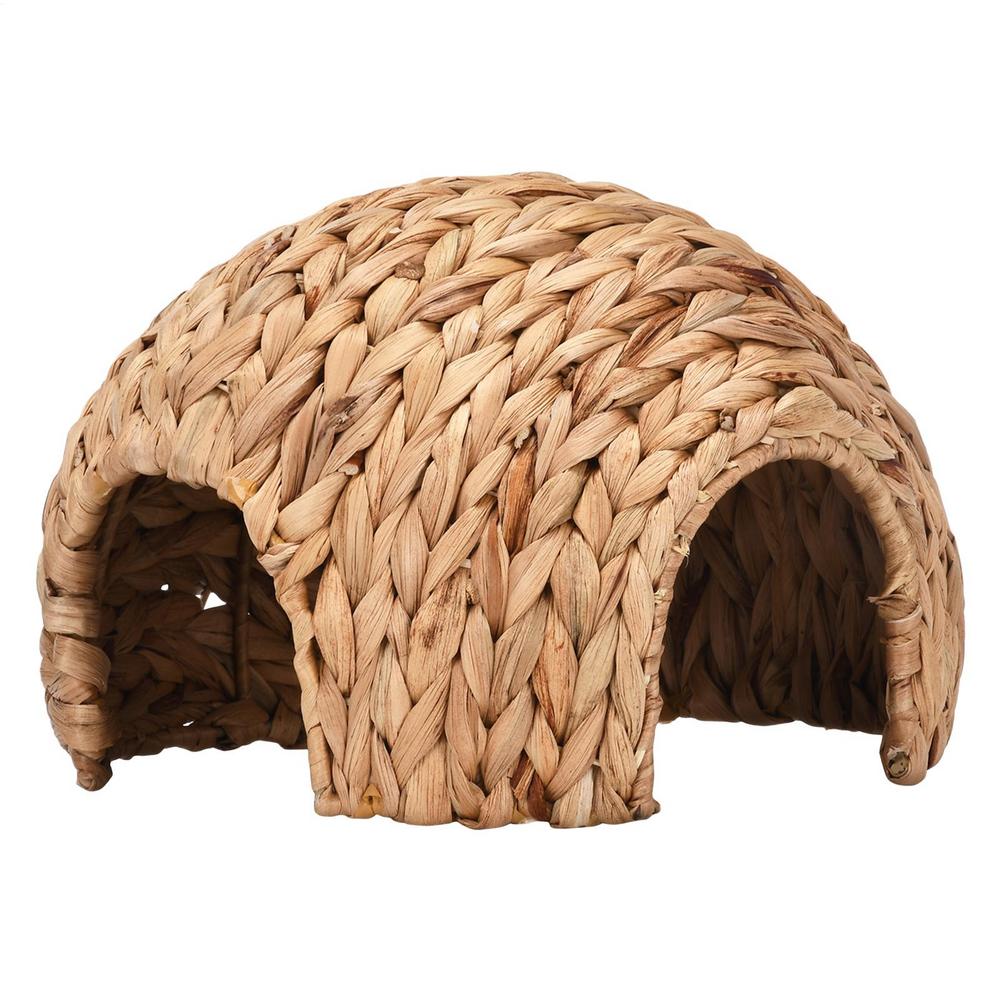 

Rabbit Tunnel Safe Bunny Grass House Natural Cattail Hideout Hand Made Cattail House For Chinchilla Guinea Pig Rabbit