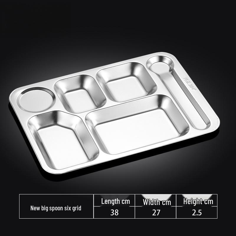 

Tianze 304 Stainless Steel Divided Canteen Plate