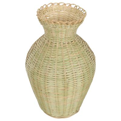 Bamboo Vase Woven Flower Basket Tabletop Elegant Hand Pastoral Style for Decorative Arrangement Pots Plants Indoor
