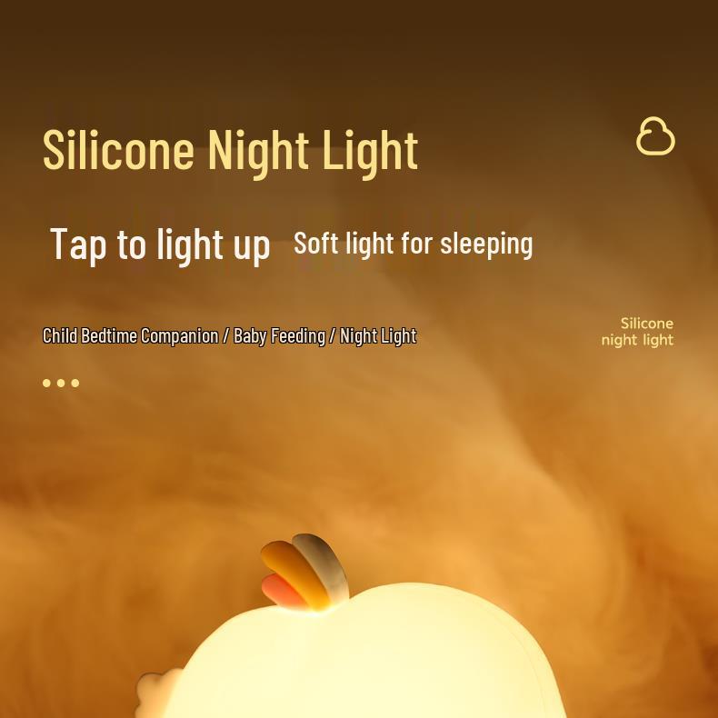 Silicone Cloud Tap Night Light - Ambient Bedside Lamp