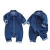 Soft material denim Korean baby 100cm [EnDast] rompers, jumpsuits, children's clothing, stylish, infant, kids, clothes, 70cm, 80cm, 90cm, (90)