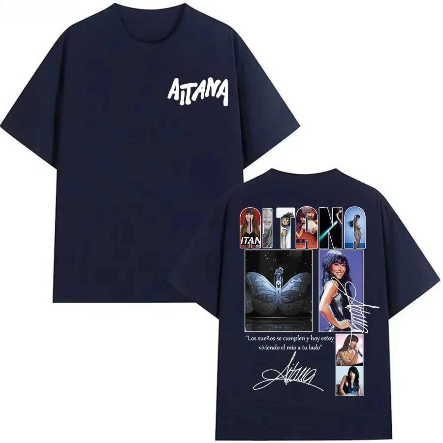 

2026 Aitana Cuarto Azul Album T-shirt Men and Women Summer Cotton Y2K Clothing Casual Hip-hop Round Neck Short Sleeved Tee Streetwear XXXL