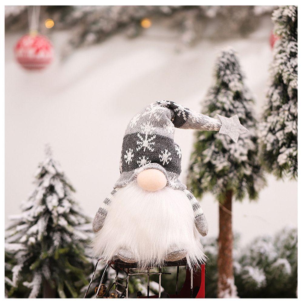 Toys Christmas Decoration Festival Ornaments Old Man Rudolph Glowing Elf Dwarf Goblin Lights Doll