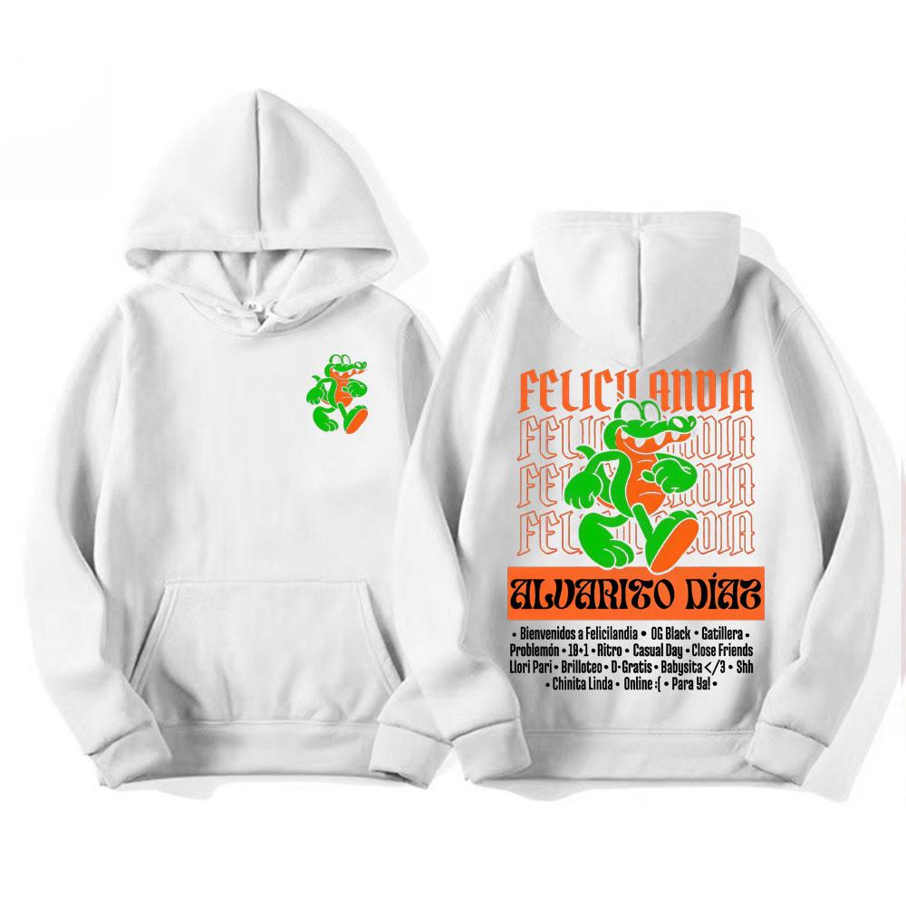 Rapper Alvaro Diaz Felicilandia Graphic Hoodie Men Harajuku Vintage Trending Sweatshirts Unisex Autumn/Winter Bodywarmer Hoodies
