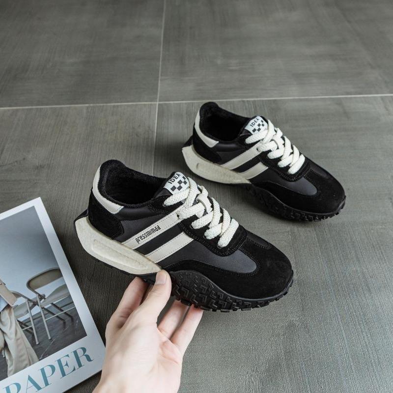 Lightweight Waffle Platform Station Women, Women's Shoes Autumn Velvet Sneakers Women