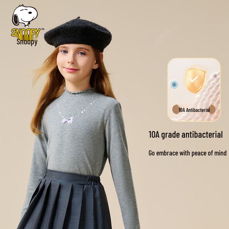 SNOOPY Girls  Mock Neck Long Sleeve T-Shirt 165