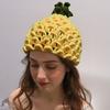 Playful Strawberry Pullover Cap Warm Pineapple Beanie Grape Knitted Fruit Hat  Outdoor