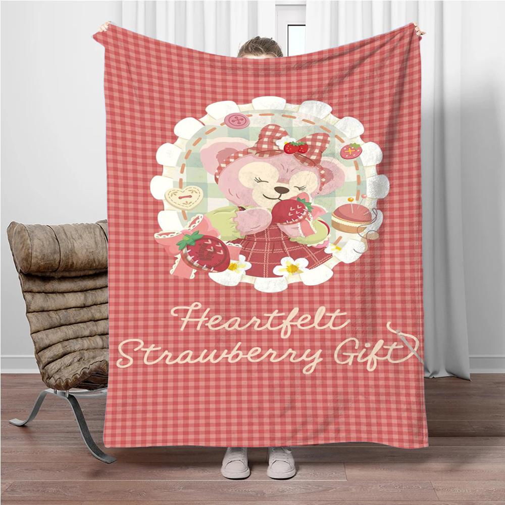 Disney Duffy Bear HD Flannel Thin Blanket.Four Season Blanket. Travel Picnic,for Sofa,Beds,Living Rooms,Fluffy Blanket Gifts