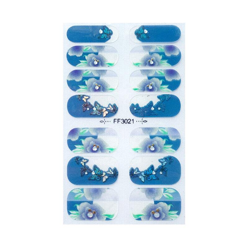 3D Butterfly Nail Sticker Full Wraps Foils Waterproof Nail Polish Decals DIY AU