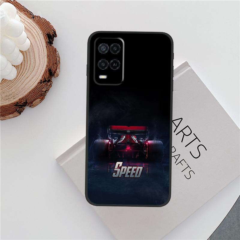 Boy Racer Car Case For Oppo A15 A80 A60 A40 A94 A54 A98 A78 A18 A38 A58 A16 A76 A96 A17 A77 A74 A57S Cover