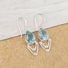 Sky Blue Topaz Gemstone Earring, Handmade Gorgeous Jewelry, 925 Solid Sterling Silver Jewelry, Bohemian Earring For Wedding Gift