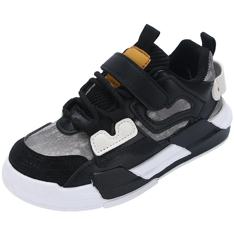 

Autumn Girls Fleece Casual Shoes Fashion Boys Big Kids Sports Sneakers Trendy Children Footwear size 27 чёрный